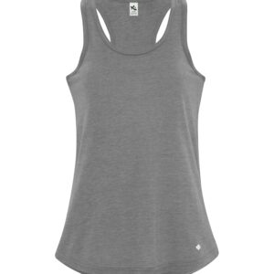 KOI® TRIBLEND RACERBACK LADIES' TANK - Grey Triblend - 2XL
