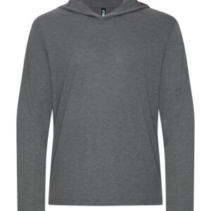 KOI® ELEMENT TRIBLEND LONG SLEEVE HOODED TEE - Grey Frost - 2XL