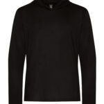 KOI® ELEMENT TRIBLEND LONG SLEEVE HOODED TEE - Onyx - M