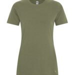 KOI® ELEMENT RING SPUN BLEND LADIES' TEE - Olive Green - L