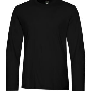KOI® ELEMENT RING SPUN COTTON LONG SLEEVE TEE - Onyx - 2XL