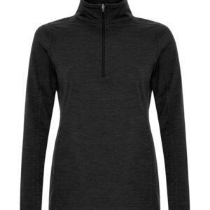 ATC™ DYNAMIC HEATHER FLEECE 1/2 ZIP LADIES' SWEATSHIRT - Black Dynamic - 2XL