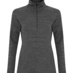 ATC™ DYNAMIC HEATHER FLEECE 1/2 ZIP LADIES' SWEATSHIRT - Charcoal Dynamic - L