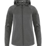 ATC™ PTECH® FLEECE HOODED LADIES' JACKET - Charcoal Heather - M