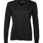 ATC™ PRO TEAM LONG SLEEVE V-NECK LADIES' TEE - Black - XS