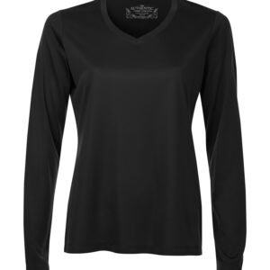 ATC™ PRO TEAM LONG SLEEVE V-NECK LADIES' TEE - Black - 2XL