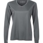 ATC™ PRO TEAM LONG SLEEVE V-NECK LADIES' TEE - Coal Grey - XS