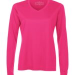 ATC™ PRO TEAM LONG SLEEVE V-NECK LADIES' TEE - Wild Raspberry - XS
