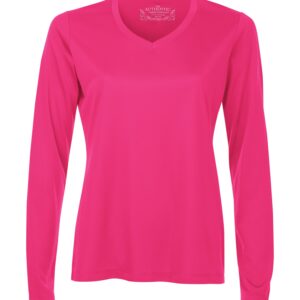 ATC™ PRO TEAM LONG SLEEVE V-NECK LADIES' TEE - Wild Raspberry - 2XL