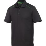 COAL HARBOUR® SNAG RESISTANT CONTRAST INSET POLO - Black/Lime - 4XL