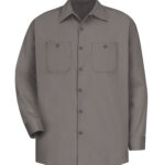 RED KAP® LONG SLEEVE WRINKLE RESISTANT COTTON SHIRT - Graphite Grey - S