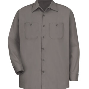 RED KAP® LONG SLEEVE WRINKLE RESISTANT COTTON SHIRT - Graphite Grey - 2XL