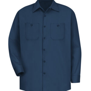 RED KAP® LONG SLEEVE WRINKLE RESISTANT COTTON SHIRT - Navy - 2XL