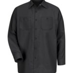 RED KAP® INDUSTRIAL LONG SLEEVE WORK SHIRT - Black - 3XL