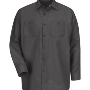 RED KAP® INDUSTRIAL LONG SLEEVE WORK SHIRT - Charcoal - 2XL