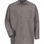 RED KAP® INDUSTRIAL LONG SLEEVE WORK SHIRT - Grey - 4XL