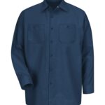 RED KAP® INDUSTRIAL LONG SLEEVE WORK SHIRT - Navy - 3XL