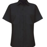 RED KAP® INDUSTRIAL SHORT SLEEVE LADIES' WORK SHIRT - Black - 2XL