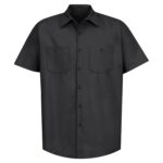 RED KAP® INDUSTRIAL SHORT SLEEVE WORK SHIRT - Black - S