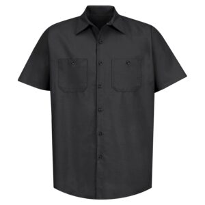 RED KAP® INDUSTRIAL SHORT SLEEVE WORK SHIRT - Black - 2XL