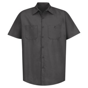 RED KAP® INDUSTRIAL SHORT SLEEVE WORK SHIRT - Charcoal - 2XL