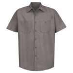 RED KAP® INDUSTRIAL SHORT SLEEVE WORK SHIRT - Grey - M
