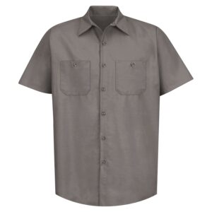 RED KAP® INDUSTRIAL SHORT SLEEVE WORK SHIRT - Grey - 2XL