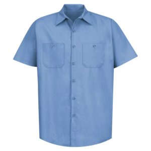 RED KAP® INDUSTRIAL SHORT SLEEVE WORK SHIRT - Light Blue - 2XL
