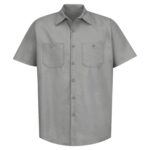 RED KAP® INDUSTRIAL SHORT SLEEVE WORK SHIRT - Light Grey - L