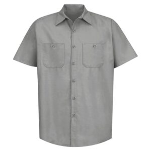 RED KAP® INDUSTRIAL SHORT SLEEVE WORK SHIRT - Light Grey - 2XL