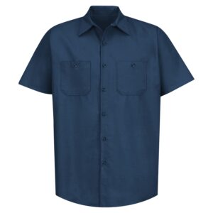 RED KAP® INDUSTRIAL SHORT SLEEVE WORK SHIRT - Navy - 2XL