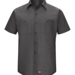 RED KAP® SHORT SLEEVE WORK SHIRT WITH MIMIX™ - Charcoal - 3XL