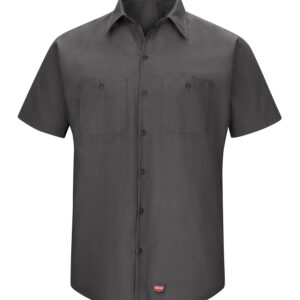 RED KAP® SHORT SLEEVE WORK SHIRT WITH MIMIX™ - Charcoal - 2XL