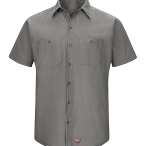 RED KAP® SHORT SLEEVE WORK SHIRT WITH MIMIX™ - Grey - 2XL