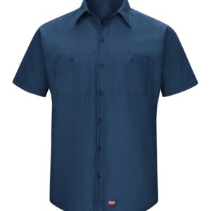 RED KAP® SHORT SLEEVE WORK SHIRT WITH MIMIX™ - Navy - 2XL