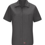 RED KAP® WOMEN’S SHORT SLEEVE WORK SHIRT WITH MIMIX™ - Charcoal - XL