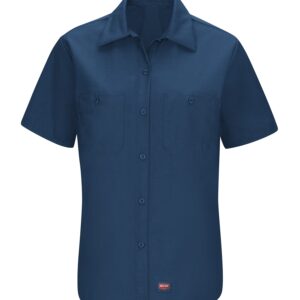 RED KAP® WOMEN’S SHORT SLEEVE WORK SHIRT WITH MIMIX™ - Navy - 2XL