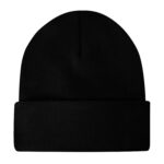 ATC WeRK™ FLEECE LINED KNIT CUFF BEANIE - Black - OSFA