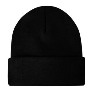 ATC WeRK™ FLEECE LINED KNIT CUFF BEANIE - Black - OSFA