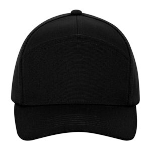 ATC WeRK™ CANVAS 7-PANEL SNAPBACK CAP - Black - OSFA
