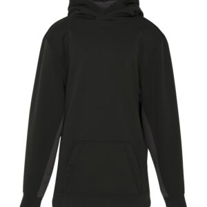 ATC™ GAME DAY™ FLEECE COLOUR BLOCK YOUTH HOODIE - Black/Charcoal - L