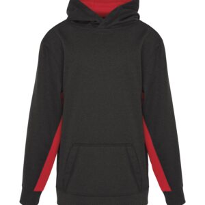 ATC™ GAME DAY™ FLEECE COLOUR BLOCK YOUTH HOODIE - Charcoal/True Red - L