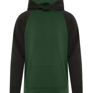 ATC™ GAME DAY™ FLEECE TWO TONE YOUTH HOODIE - Forest Green/Black - L