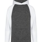 ATC™ DYNAMIC HEATHER FLEECE TWO TONE YOUTH HOODIE - Charcoal Dynamic/White - S