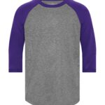 ATC™ PRO TEAM BASEBALL YOUTH JERSEY - Charcoal Heather/Purple - XL
