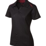 COAL HARBOUR® SNAG RESISTANT CONTRAST INSET LADIES' POLO - Black/Red - S