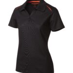 COAL HARBOUR® SNAG RESISTANT CONTRAST INSET LADIES' POLO - Black/Orange - 4XL