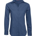 COAL HARBOUR® TEXTURED CROSSHATCH WOVEN LADIES' SHIRT - Deep Blue - M
