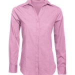 COAL HARBOUR® TEXTURED CROSSHATCH WOVEN LADIES' SHIRT - Pink Orchid - S