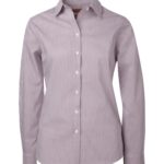 COAL HARBOUR® MINI STRIPE STRETCH WOVEN LADIES' SHIRT - Aubergine Purple - XL